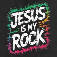 Jesus Is My Rock Biblical Christian Faith 7 Panel Mesh Trucker Snapback Hat