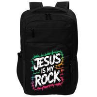 Jesus Is My Rock Biblical Christian Faith Impact Tech Backpack