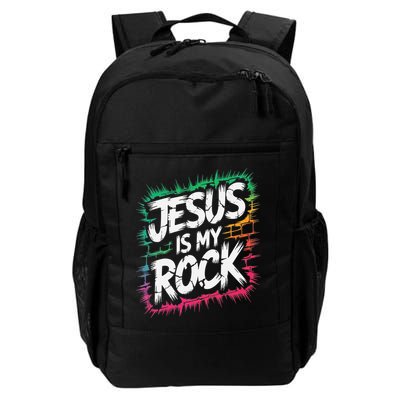 Jesus Is My Rock Biblical Christian Faith Backpack