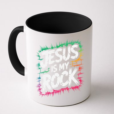 Jesus Is My Rock Biblical Christian Faith Mug