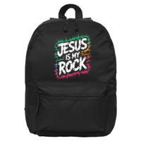 Jesus Is My Rock Biblical Christian Faith 16 in Basic Backpack