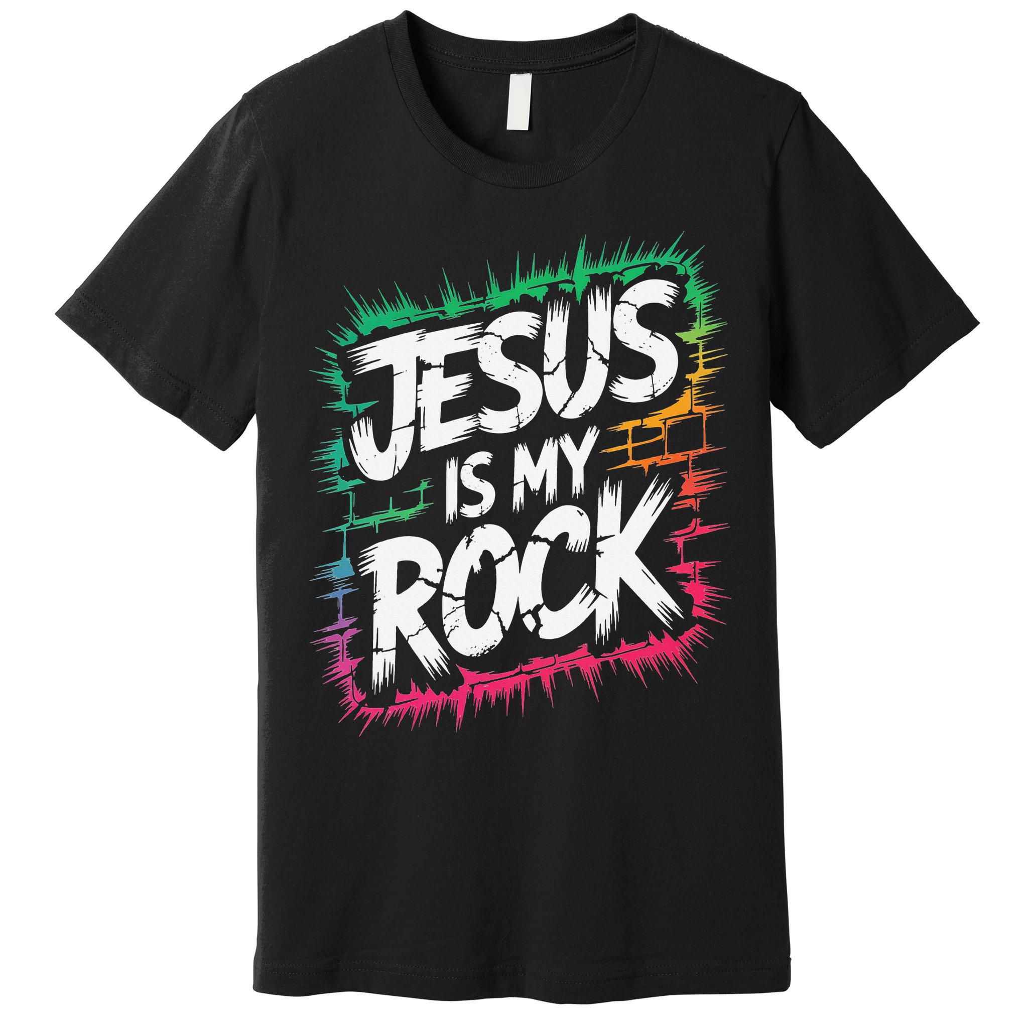 Jesus Is My Rock Biblical Christian Faith Premium T-Shirt