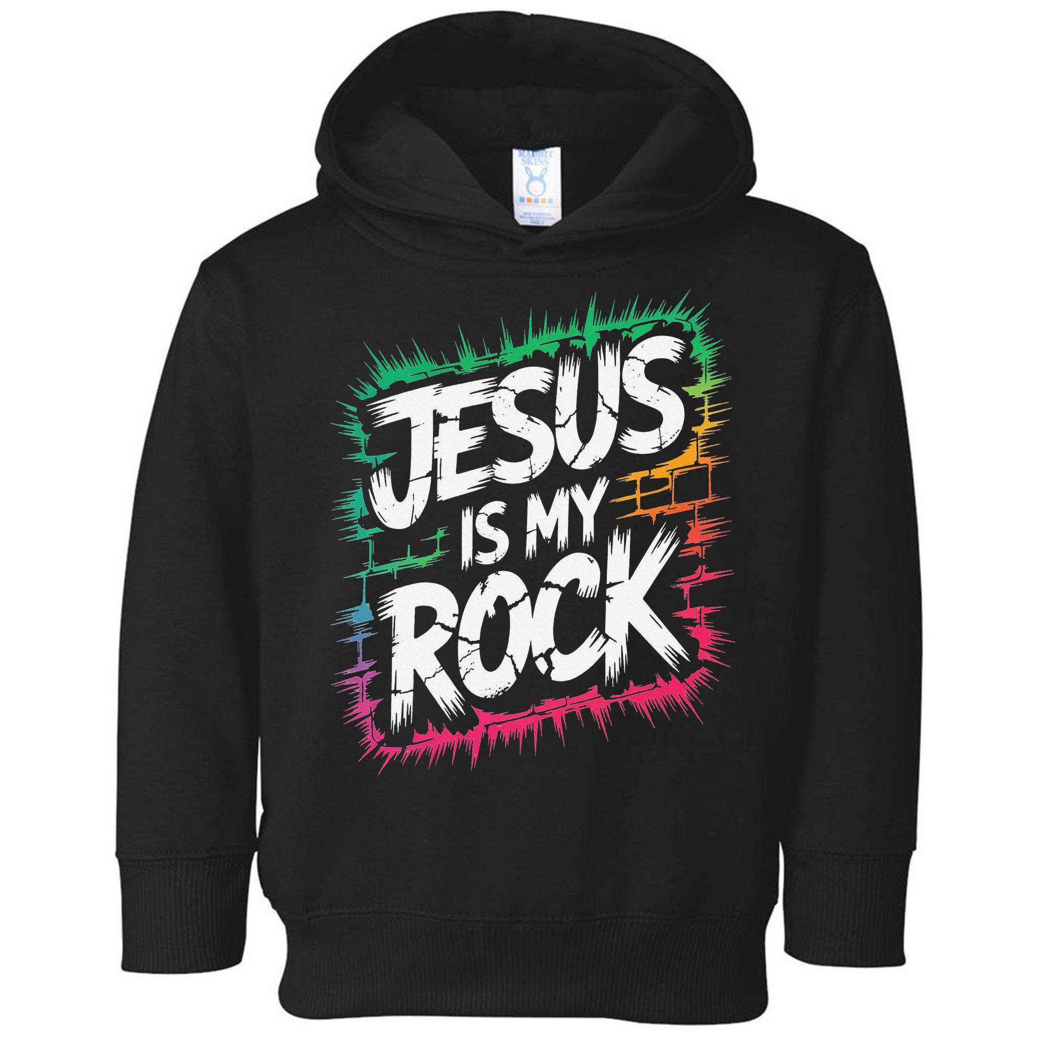 Jesus Is My Rock Biblical Christian Faith Toddler Hoodie