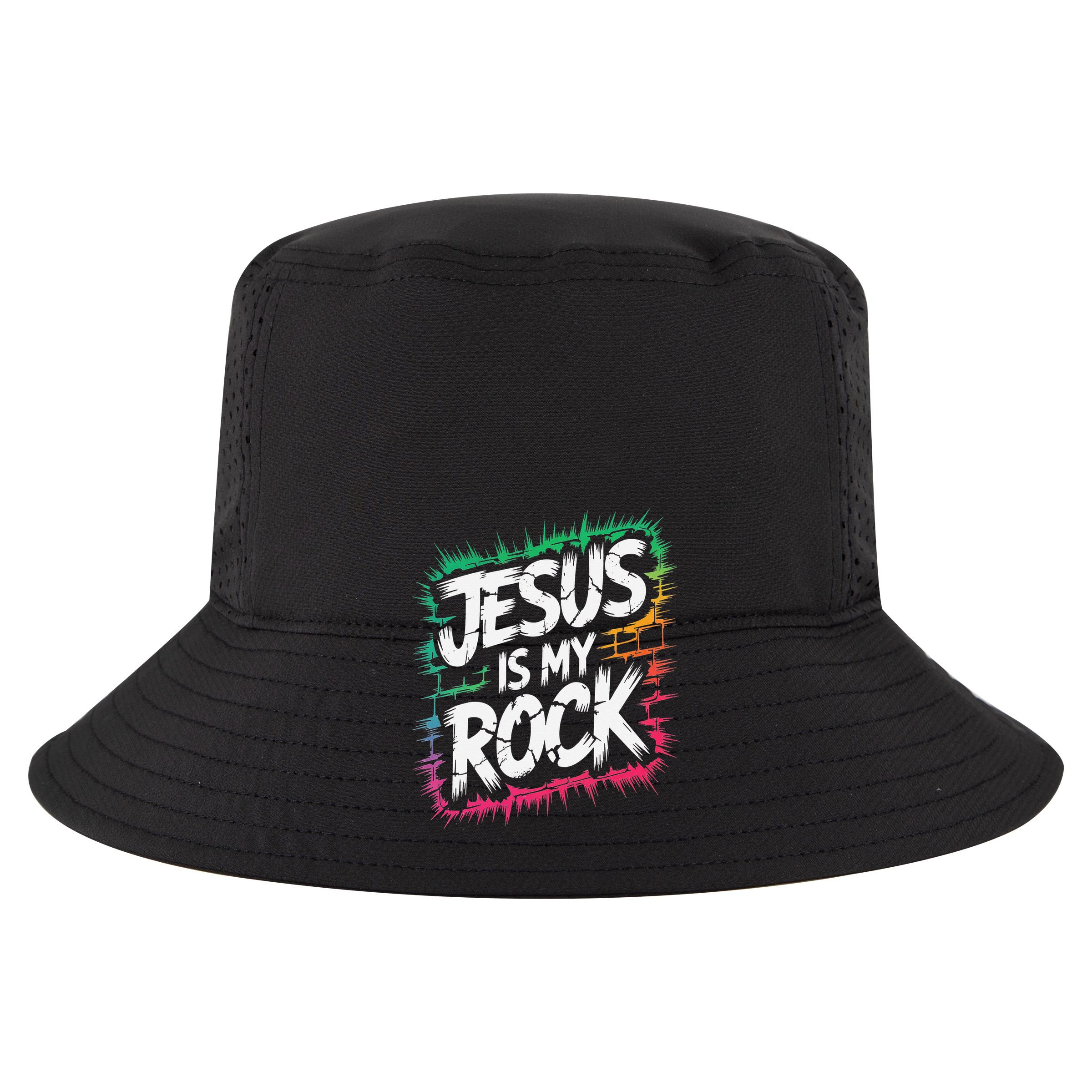 Jesus Is My Rock Biblical Christian Faith Cotton Canvas Backpack