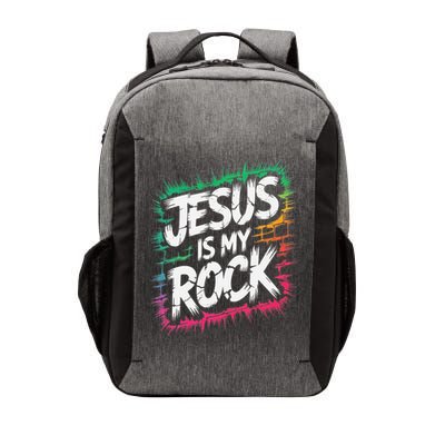 Jesus Is My Rock Biblical Christian Faith Vector Backpack