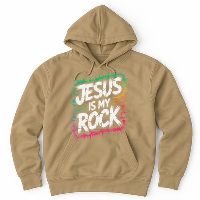 Jesus Is My Rock Biblical Christian Faith Hoodie