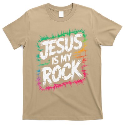 Jesus Is My Rock Biblical Christian Faith T-Shirt