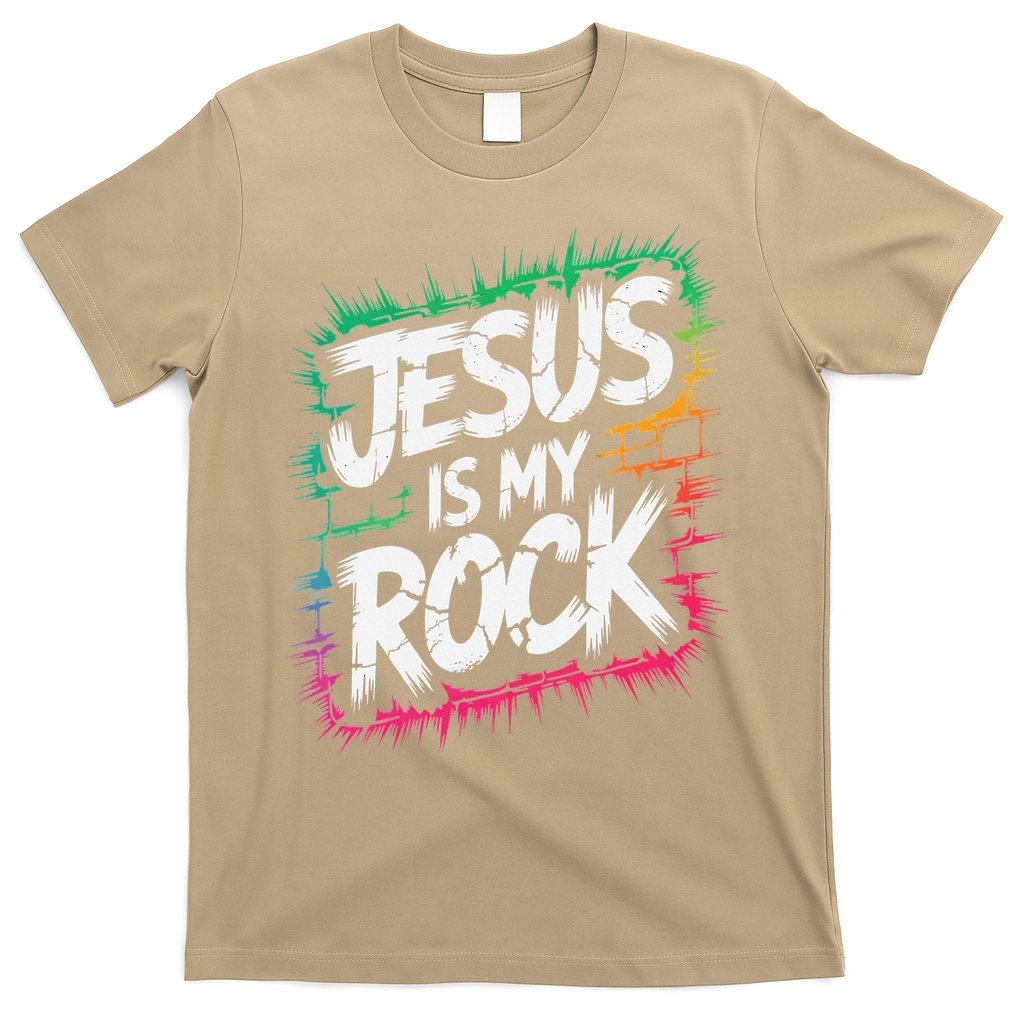 Jesus Is My Rock Biblical Christian Faith T-Shirt