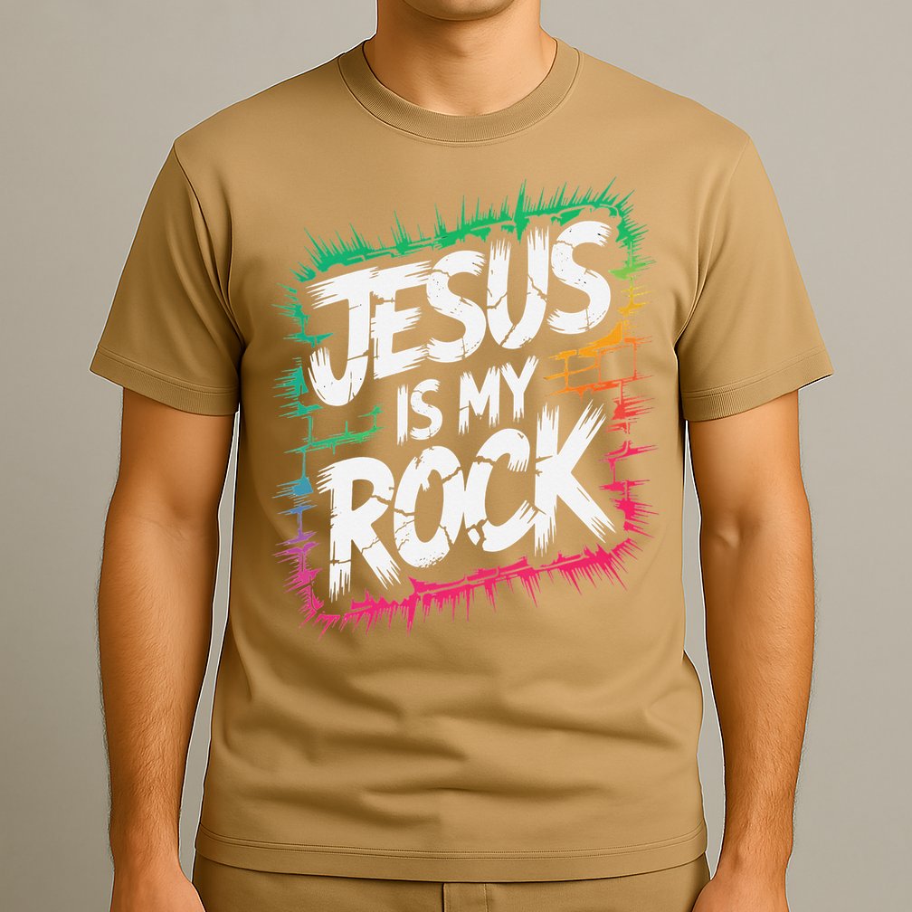 Jesus Is My Rock Biblical Christian Faith T-Shirt