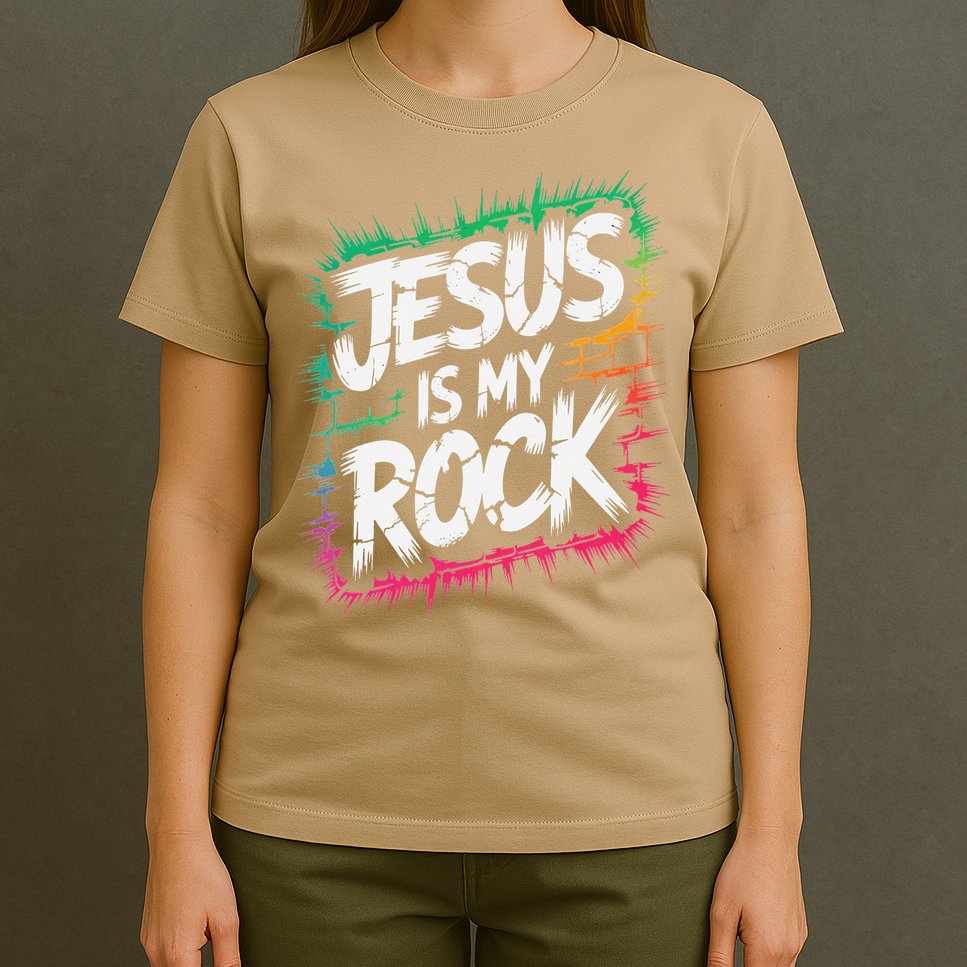 Jesus Is My Rock Biblical Christian Faith T-Shirt