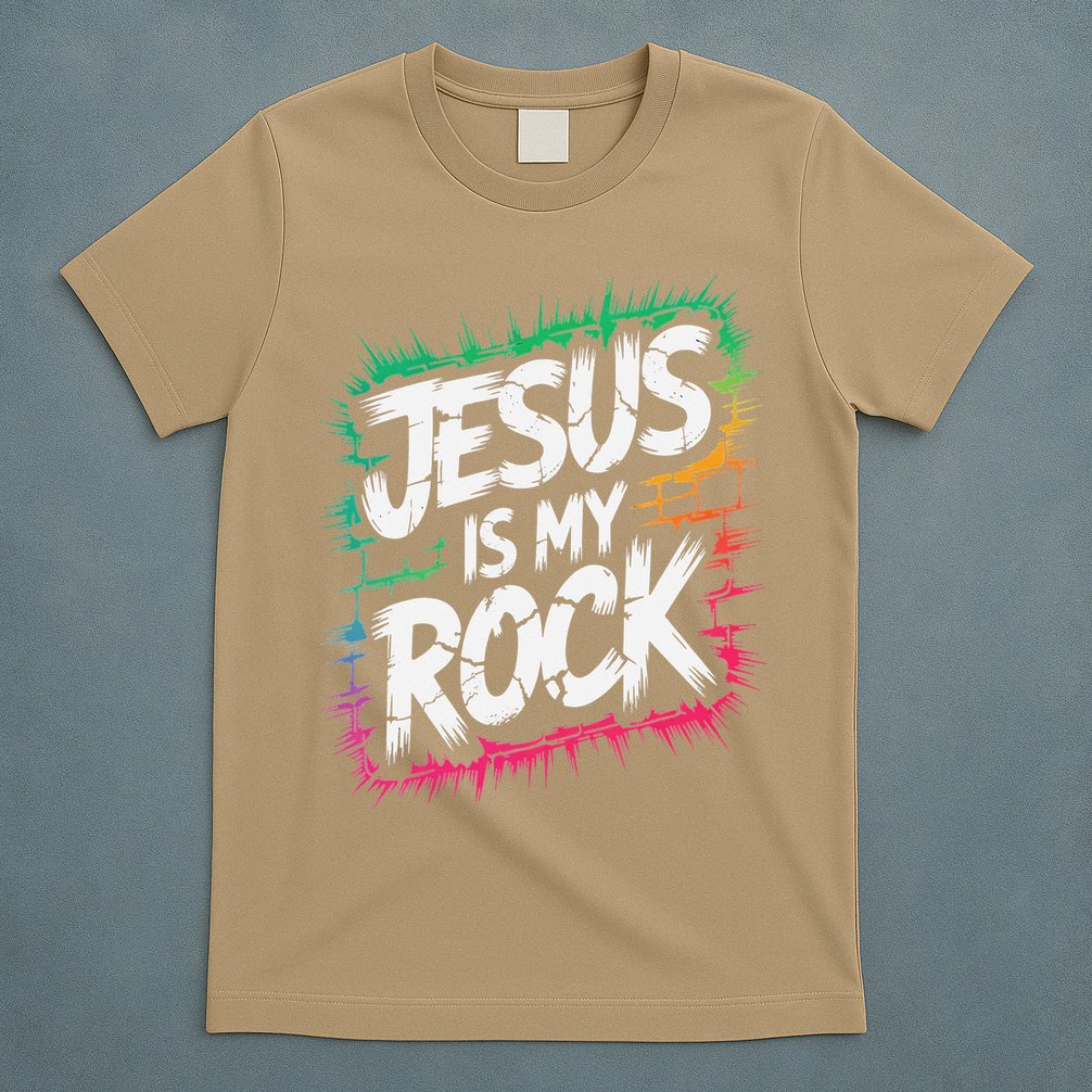 Jesus Is My Rock Biblical Christian Faith T-Shirt