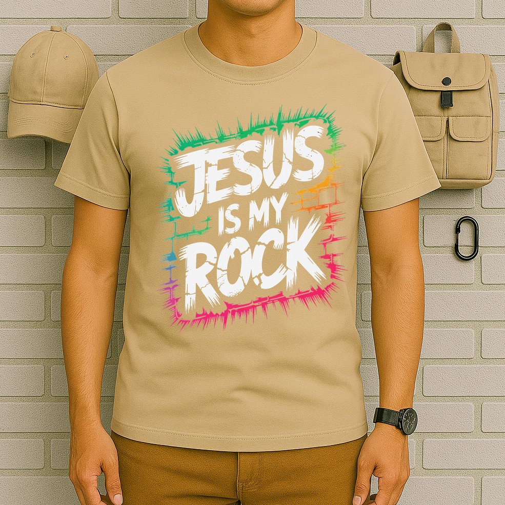 Jesus Is My Rock Biblical Christian Faith T-Shirt