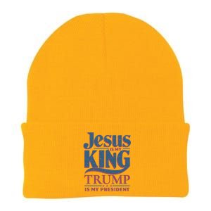 Jesus Is My King Trump Is My President Gift Knit Cap Winter Beanie