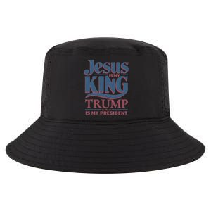 Jesus Is My King Trump Is My President Gift Cool Comfort Performance Bucket Hat