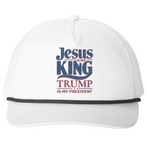 Jesus Is My King Trump Is My President Gift Snapback Five-Panel Rope Hat