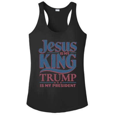 Jesus Is My King Trump Is My President Gift Ladies PosiCharge Competitor Racerback Tank