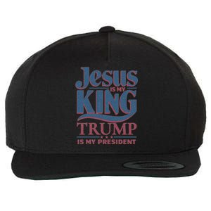 Jesus Is My King Trump Is My President Gift Wool Snapback Cap