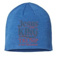 Jesus Is My King Trump Is My President Gift Sustainable Beanie