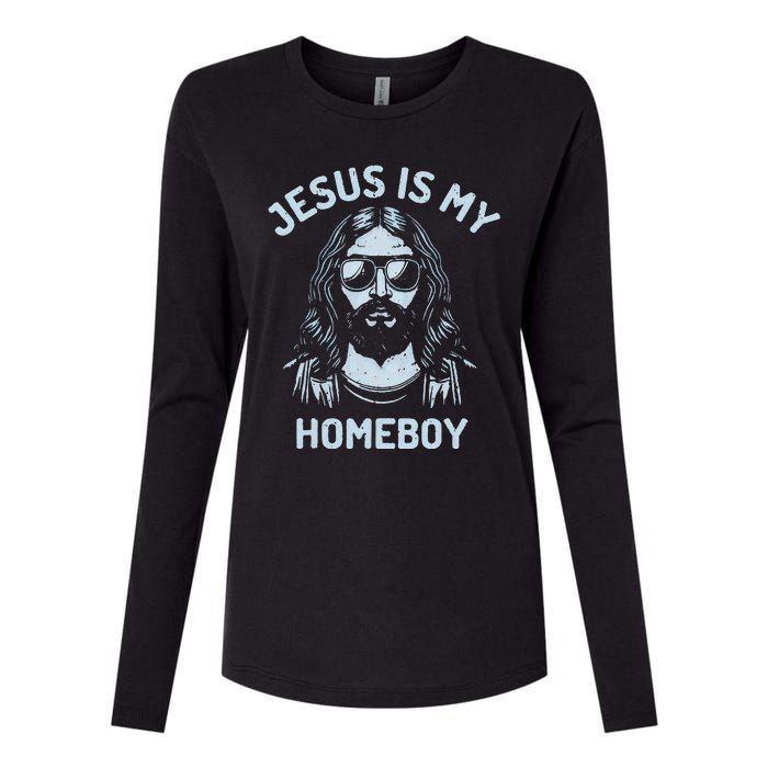 Jesus Is My Homeboy Funny Christian Womens Cotton Relaxed Long Sleeve T-Shirt