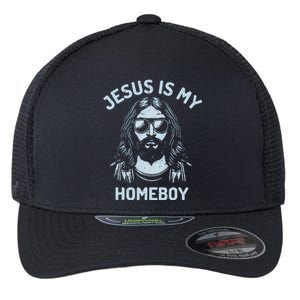 Jesus Is My Homeboy Funny Christian Flexfit Unipanel Trucker Cap