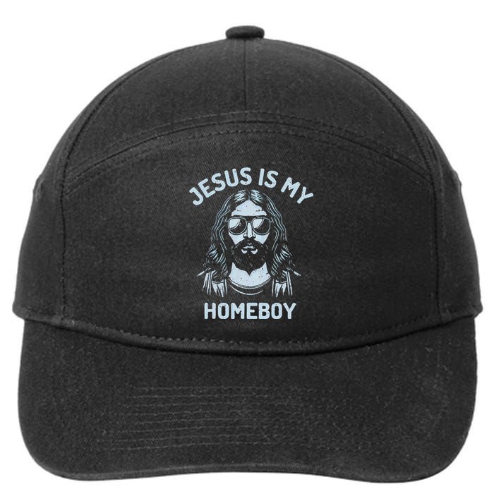 Jesus Is My Homeboy Funny Christian 7-Panel Snapback Hat