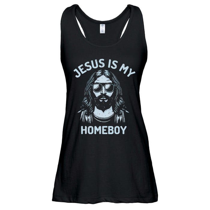 Jesus Is My Homeboy Funny Christian Ladies Essential Flowy Tank