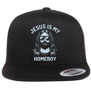 Jesus Is My Homeboy Funny Christian Flat Bill Trucker Hat