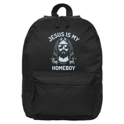 Jesus Is My Homeboy Funny Christian 16 in Basic Backpack