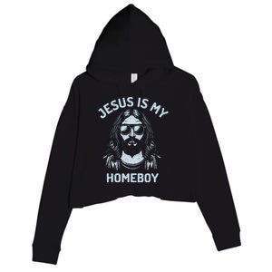 Jesus Is My Homeboy Funny Christian Crop Fleece Hoodie