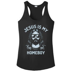 Jesus Is My Homeboy Funny Christian Ladies PosiCharge Competitor Racerback Tank