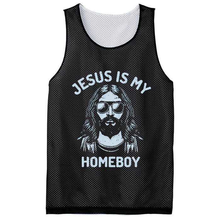 Jesus Is My Homeboy Funny Christian Mesh Reversible Basketball Jersey Tank