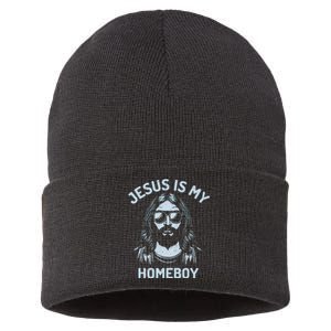 Jesus Is My Homeboy Funny Christian Sustainable Knit Beanie