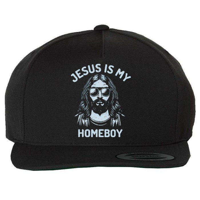 Jesus Is My Homeboy Funny Christian Wool Snapback Cap