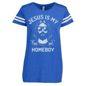 Jesus Is My Homeboy Funny Christian Enza Ladies Jersey Football T-Shirt