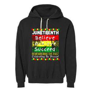 Juneteenth Is My Independence Day Black Pride Melanin Garment-Dyed Fleece Hoodie