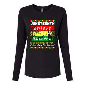 Juneteenth Is My Independence Day Black Pride Melanin Womens Cotton Relaxed Long Sleeve T-Shirt