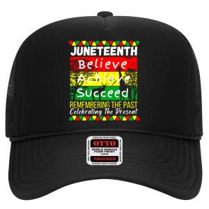 Juneteenth Is My Independence Day Black Pride Melanin High Crown Mesh Back Trucker Hat