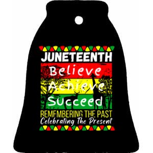 Juneteenth Is My Independence Day Black Pride Melanin Ceramic Bell Ornament