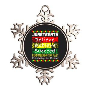 Juneteenth Is My Independence Day Black Pride Melanin Metallic Star Ornament