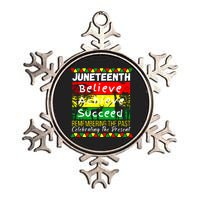 Juneteenth Is My Independence Day Black Pride Melanin Metallic Star Ornament