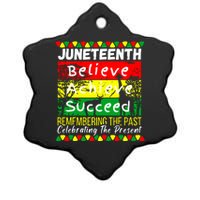 Juneteenth Is My Independence Day Black Pride Melanin Ceramic Star Ornament