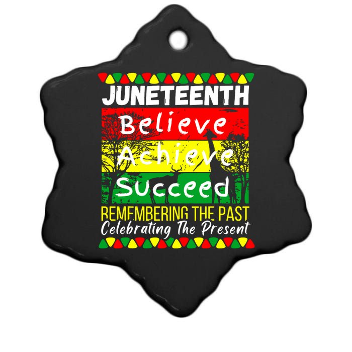 Juneteenth Is My Independence Day Black Pride Melanin Ceramic Star Ornament