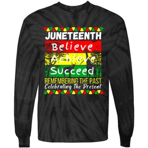 Juneteenth Is My Independence Day Black Pride Melanin Tie-Dye Long Sleeve Shirt