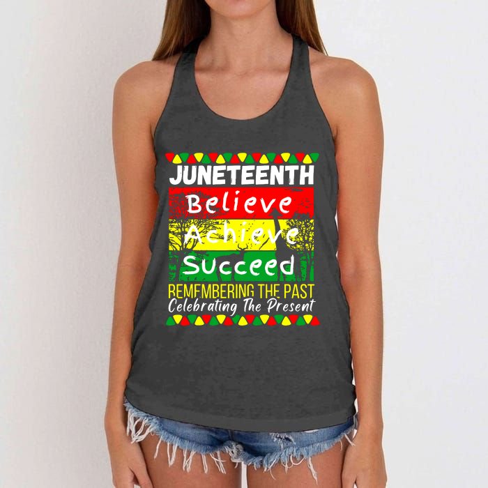 Juneteenth Is My Independence Day Black Pride Melanin Women's Knotted Racerback Tank