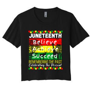 Juneteenth Is My Independence Day Black Pride Melanin Women's Crop Top Tee