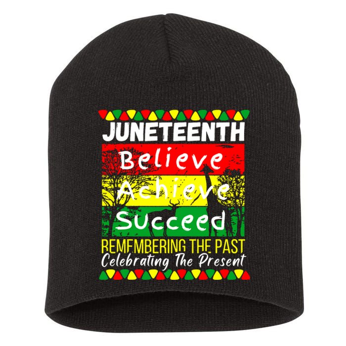 Juneteenth Is My Independence Day Black Pride Melanin Short Acrylic Beanie