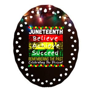 Juneteenth Is My Independence Day Black Pride Melanin Ceramic Oval Ornament