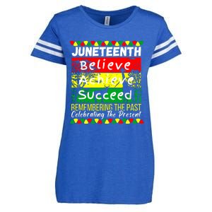 Juneteenth Is My Independence Day Black Pride Melanin Enza Ladies Jersey Football T-Shirt