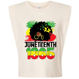 Juneteenth Is My Independence Day Black Women Freedom 1865 Garment-Dyed Women's Muscle Tee