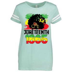 Juneteenth Is My Independence Day Black Women Freedom 1865 Enza Ladies Jersey Football T-Shirt